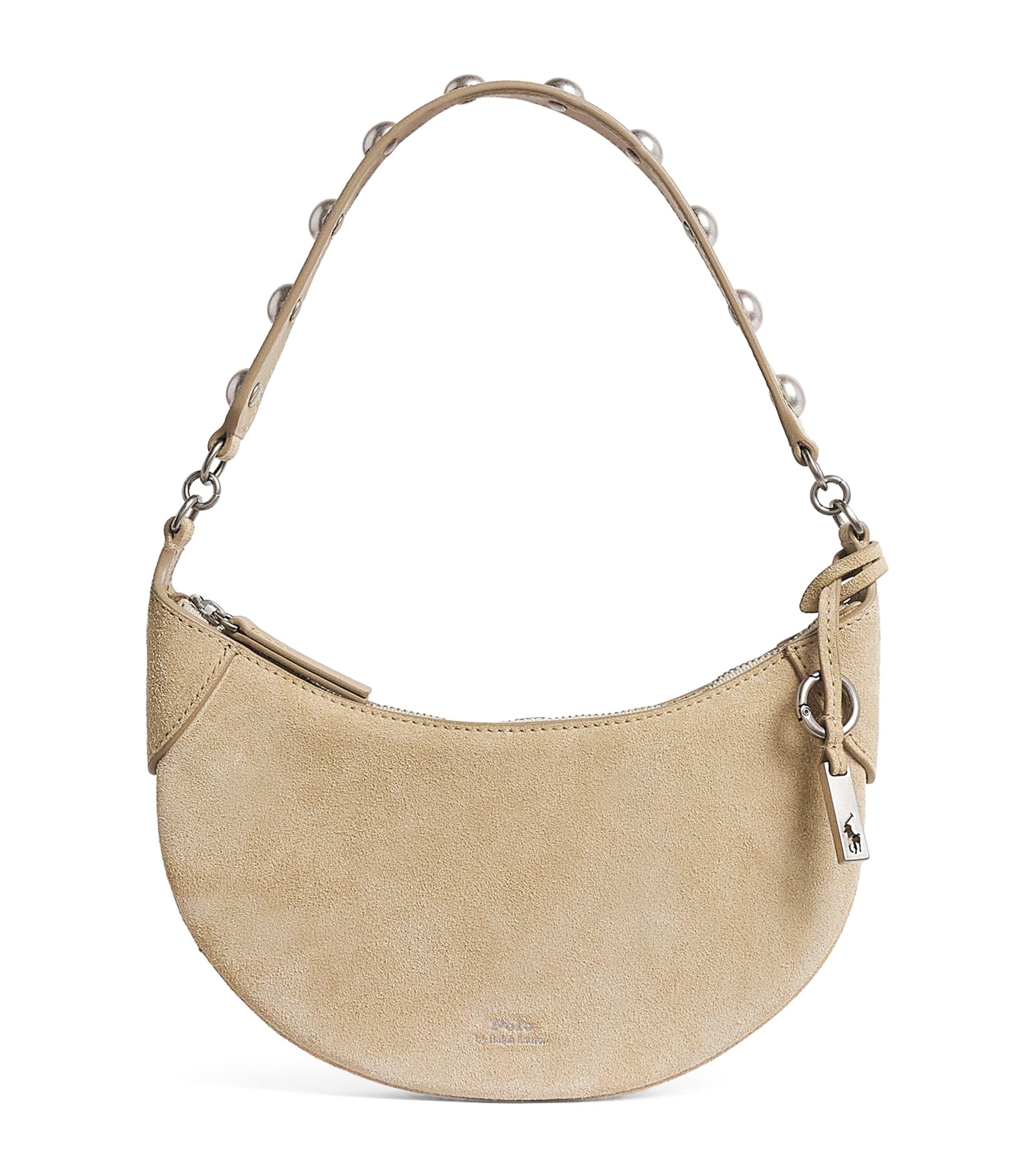 Polo Ralph Lauren Mini Suede Studded ID Shoulder Bag by POLO RALPH LAUREN
