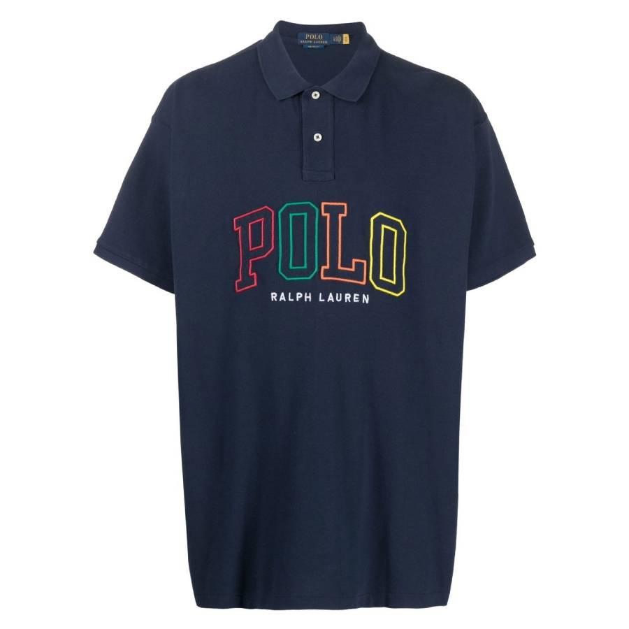 Polo Ralph Lauren Navy 20/1 Big Fit Logo Mesh Polo Shirt by POLO RALPH LAUREN