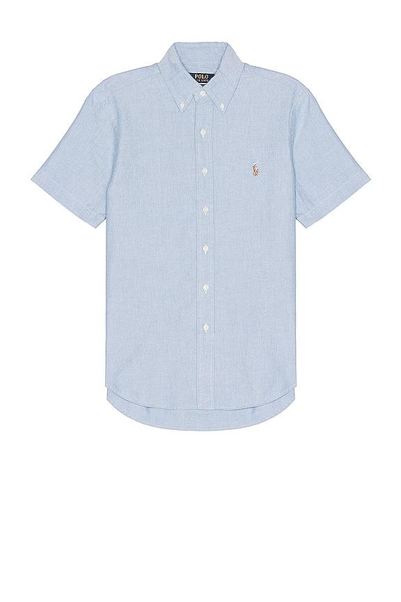 Polo Ralph Lauren Oxford Short Sleeve Shirt in Blue in Blue by POLO RALPH LAUREN