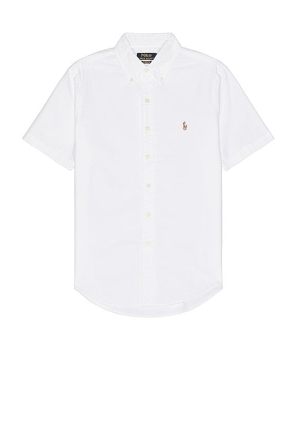 Polo Ralph Lauren Oxford Short Sleeve Shirt in White by POLO RALPH LAUREN