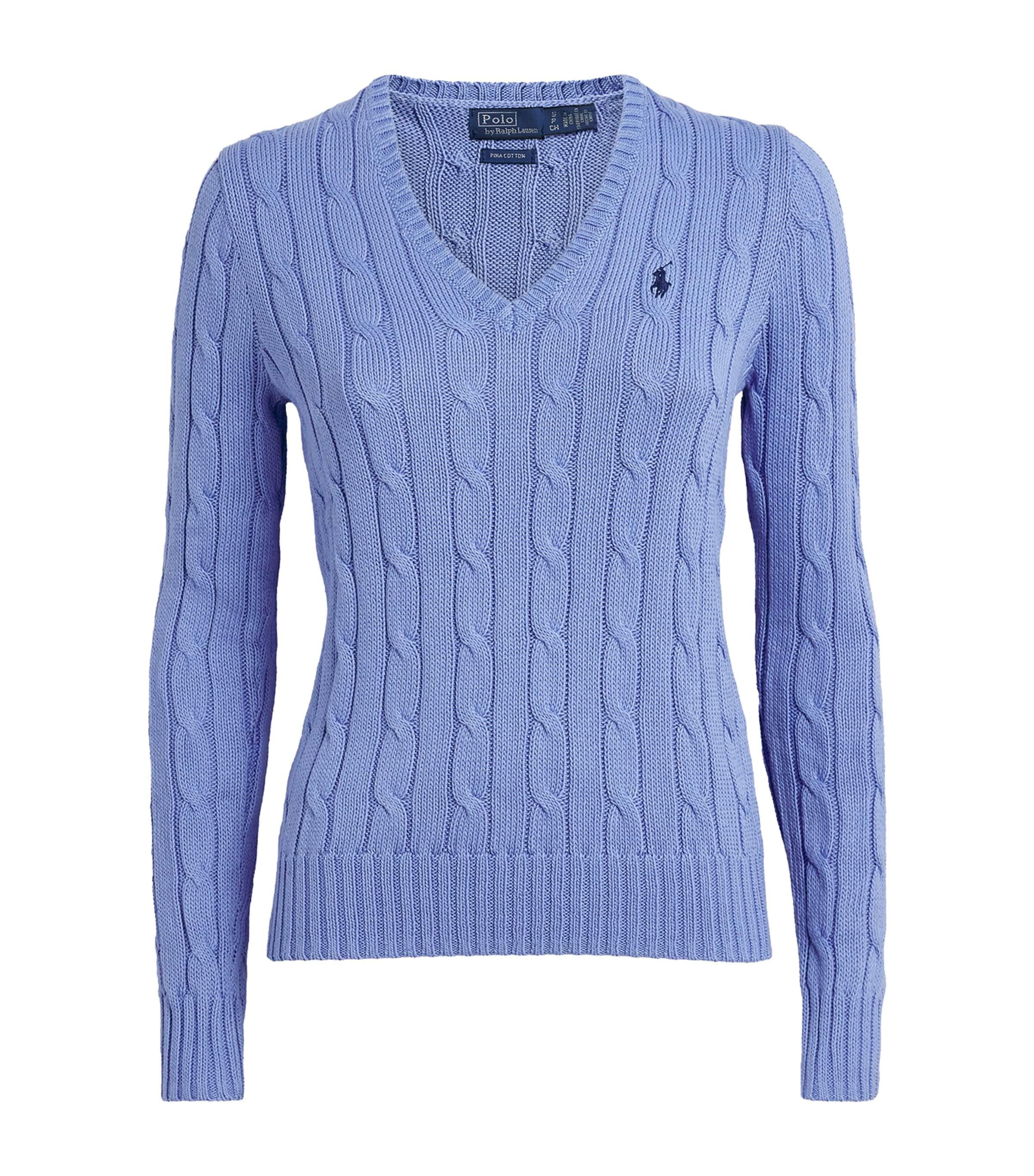 Polo Ralph Lauren Pima Cotton V-Neck Julianna Sweater by POLO RALPH LAUREN