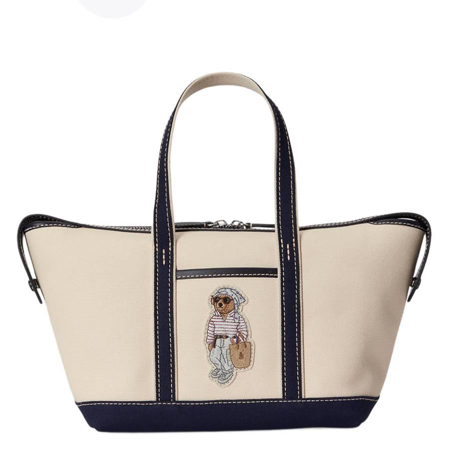 Polo Ralph Lauren Polo Bear Canvas Shopper Tote Bag by POLO RALPH LAUREN