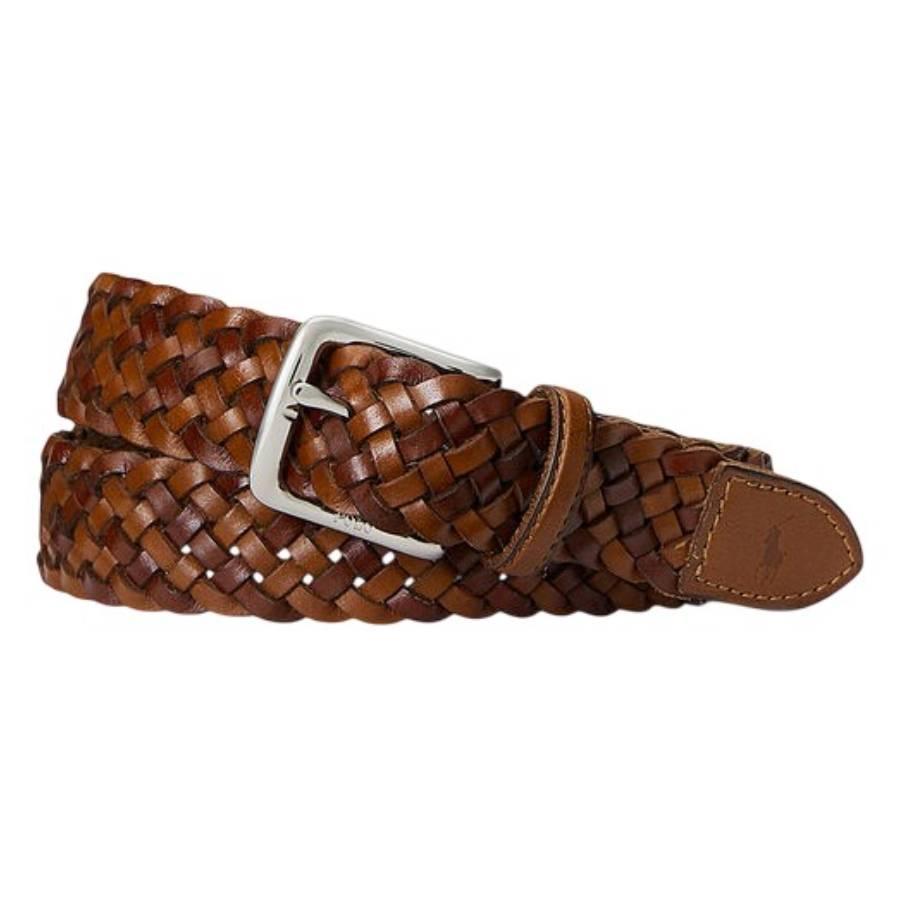 Polo Ralph Lauren Polo Pony Braided Leather Belt by POLO RALPH LAUREN
