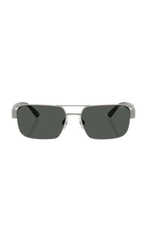 Polo Ralph Lauren Rectangle Sunglasses in Grey by POLO RALPH LAUREN