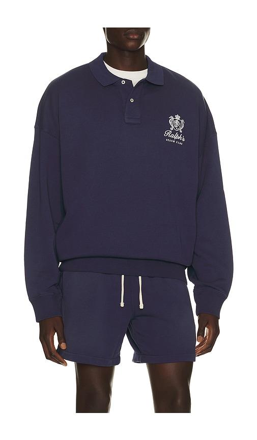 Polo Ralph Lauren Relaxed Fit Fleece Graphic Sweatshirt in Blue by POLO RALPH LAUREN