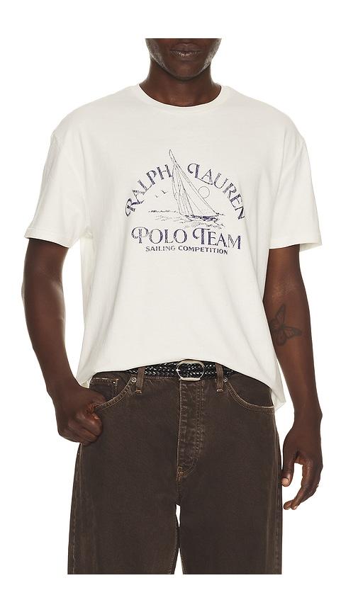 Polo Ralph Lauren Sailing Polo Team Print T-Shirt in White by POLO RALPH LAUREN