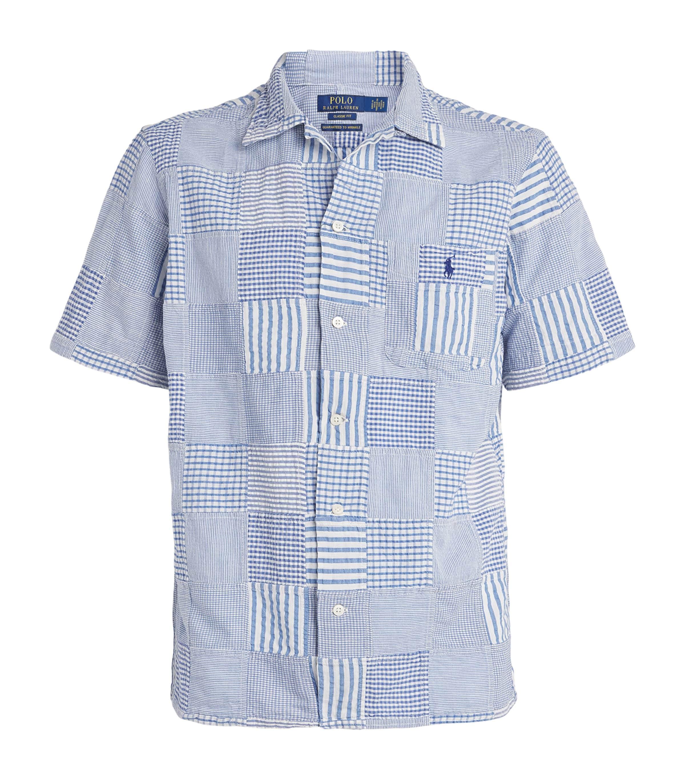 Polo Ralph Lauren Seersucker Cotton Patchwork Shirt by POLO RALPH LAUREN