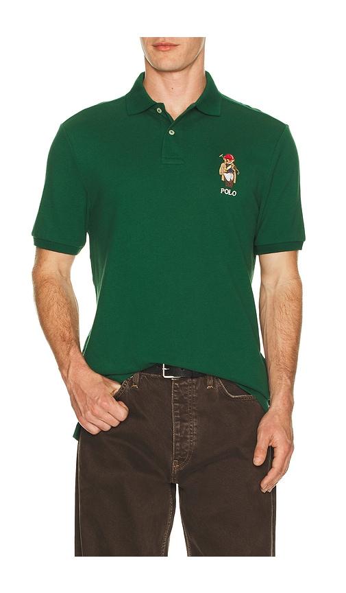 Polo Ralph Lauren Short Sleeve Basic Mesh Society Bear Polo in Green by POLO RALPH LAUREN