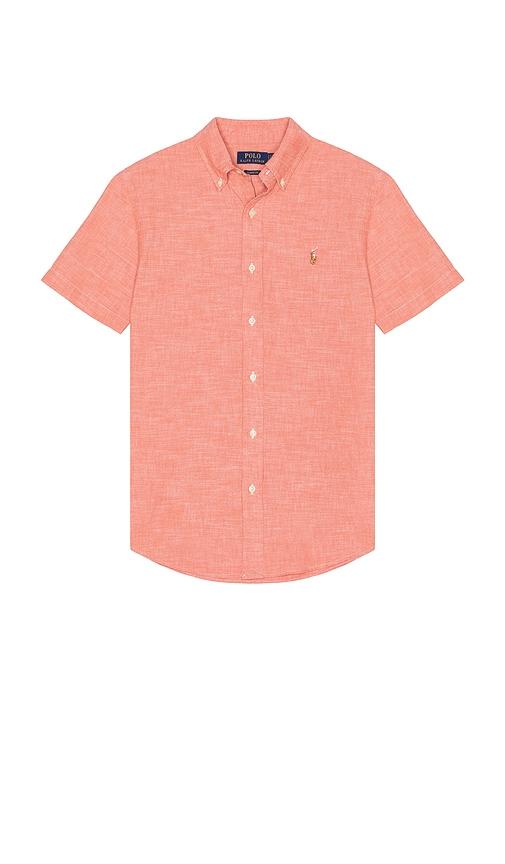 Polo Ralph Lauren Short Sleeve Chambray Sport Shirt in Red by POLO RALPH LAUREN