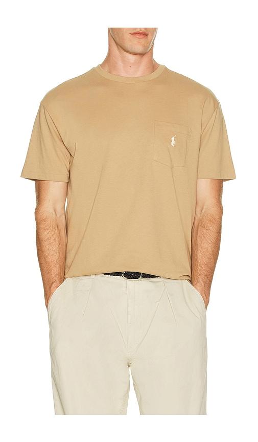 Polo Ralph Lauren Short Sleeve Crewneck Pocket Tee in Brown by POLO RALPH LAUREN