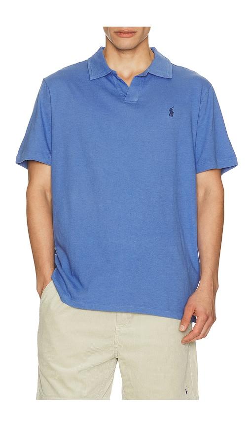 Polo Ralph Lauren Short Sleeve Johnny Collar Polo in Blue by POLO RALPH LAUREN