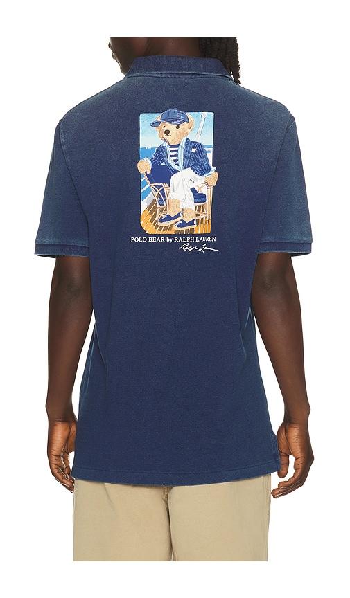 Polo Ralph Lauren Short Sleeve Mesh Novelty Bear Polo in Navy by POLO RALPH LAUREN