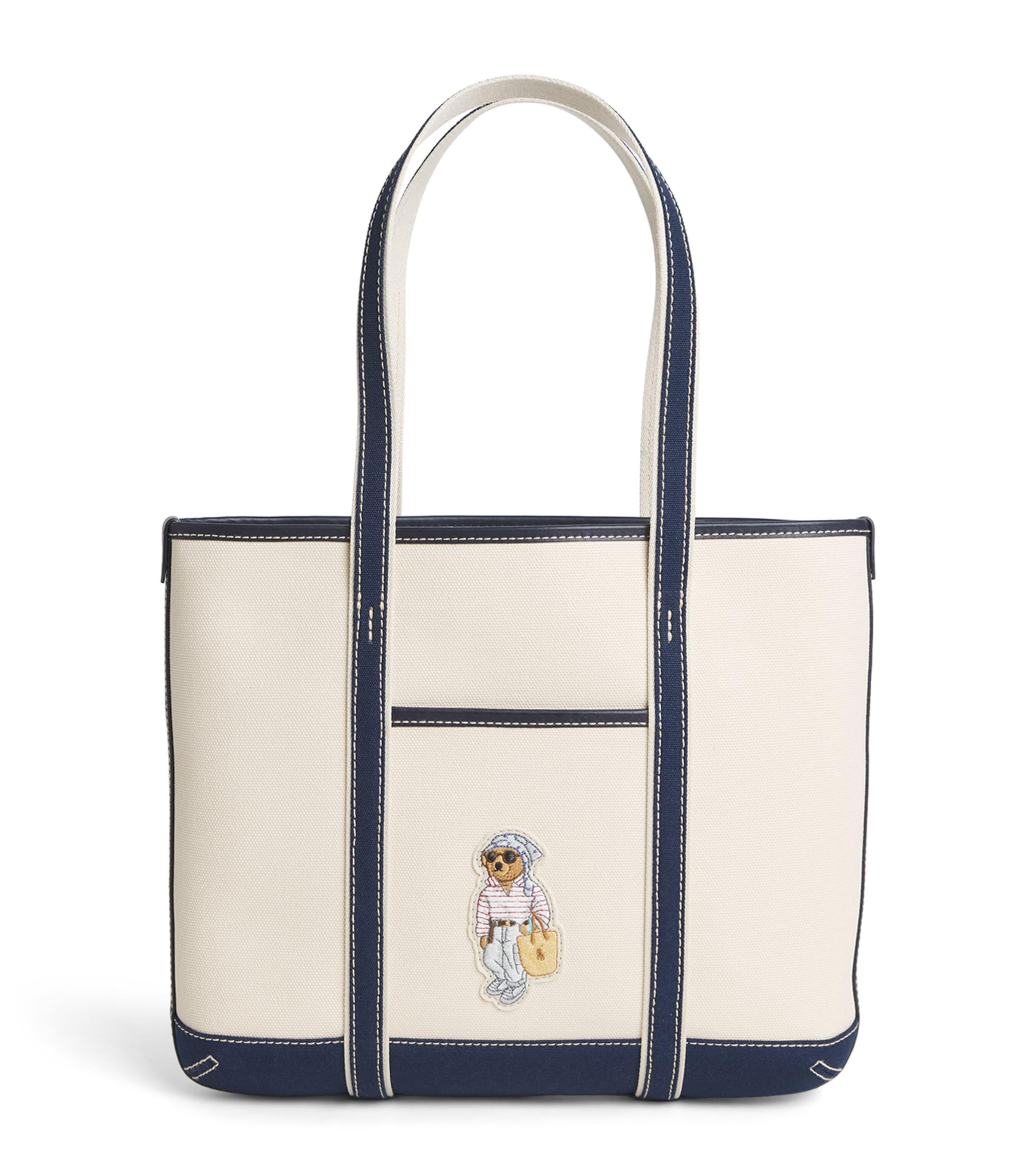 Polo Ralph Lauren Small Canvas Polo Bear Tote Bag by POLO RALPH LAUREN