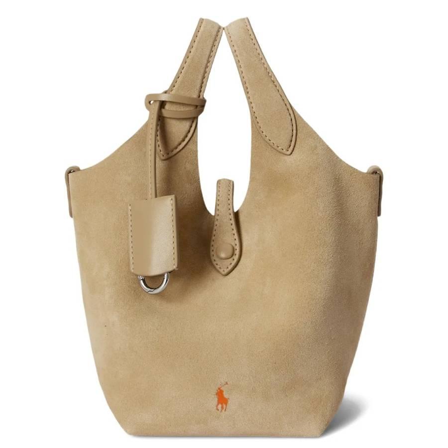 Polo Ralph Lauren Small Polo Play Suede Tote Bag by POLO RALPH LAUREN