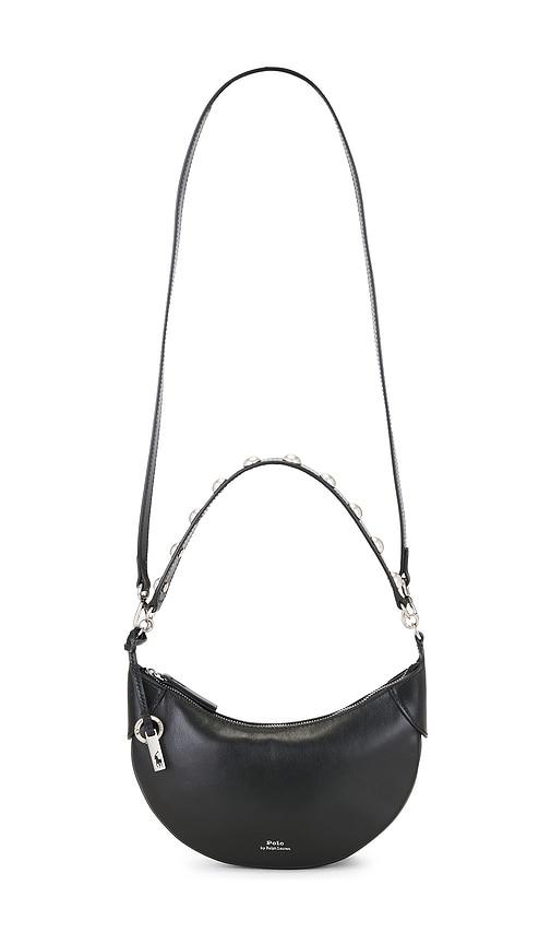 Polo Ralph Lauren Sport Calf Studded Crossbody Bag Small in Black by POLO RALPH LAUREN