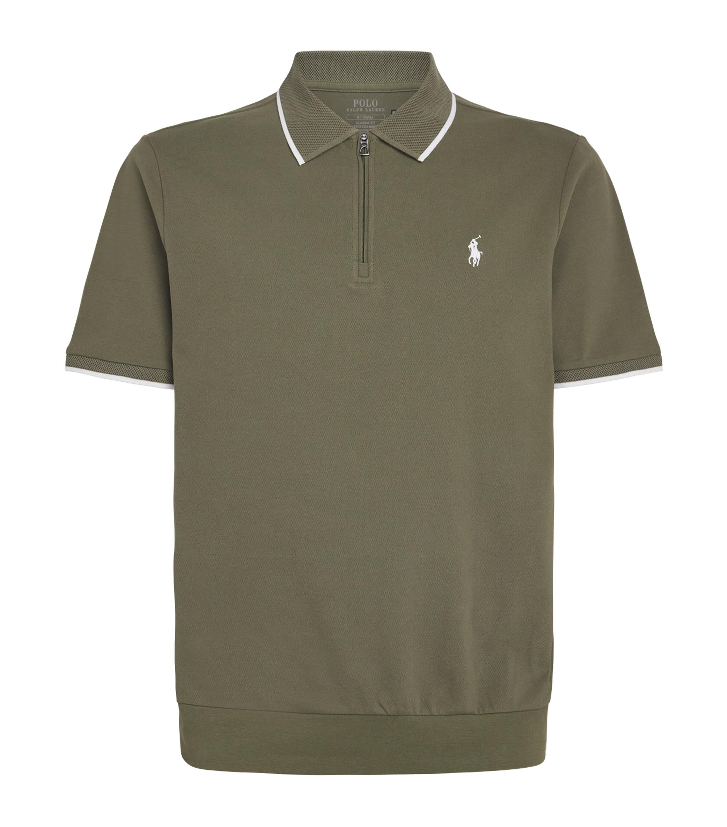 Polo Ralph Lauren Stretch-Cotton Zip-Up Polo Shirt by POLO RALPH LAUREN