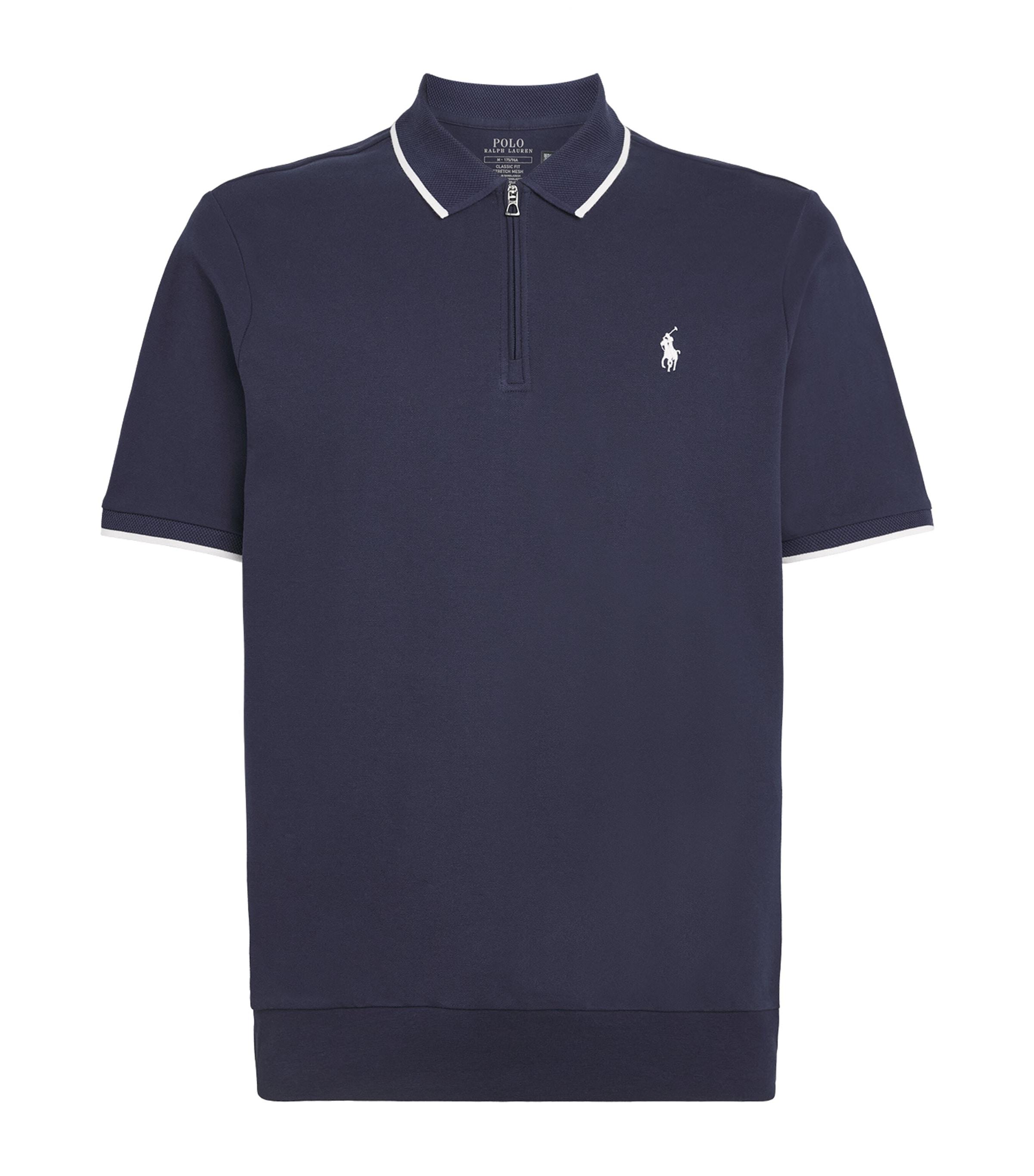 Polo Ralph Lauren Stretch-Cotton Zip-Up Polo Shirt by POLO RALPH LAUREN