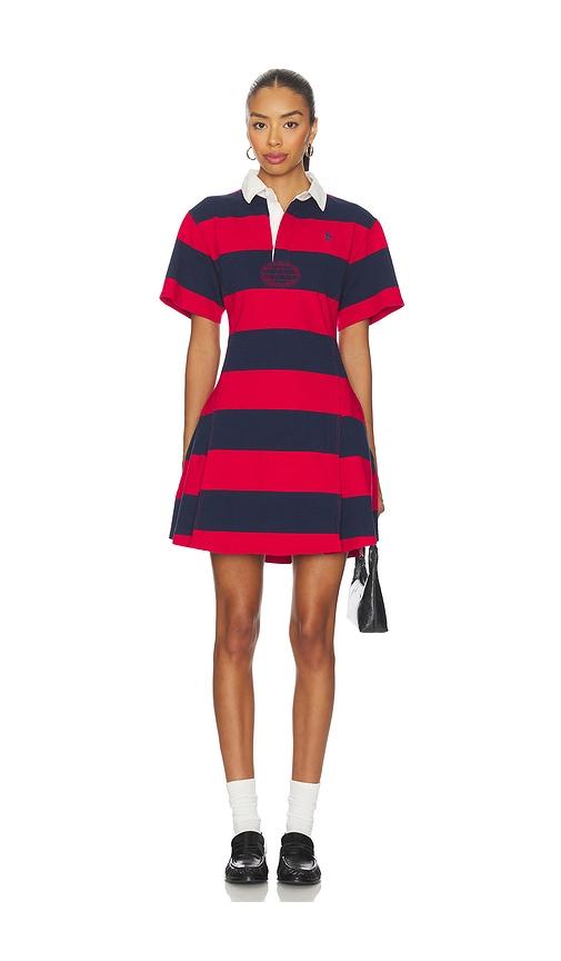 Polo Ralph Lauren Striped Cotton Jersey Rugby Dress in Red by POLO RALPH LAUREN Polo Ralph Lauren Striped Cotton Jersey Rugby Dress in Red by POLO RALPH LAUREN