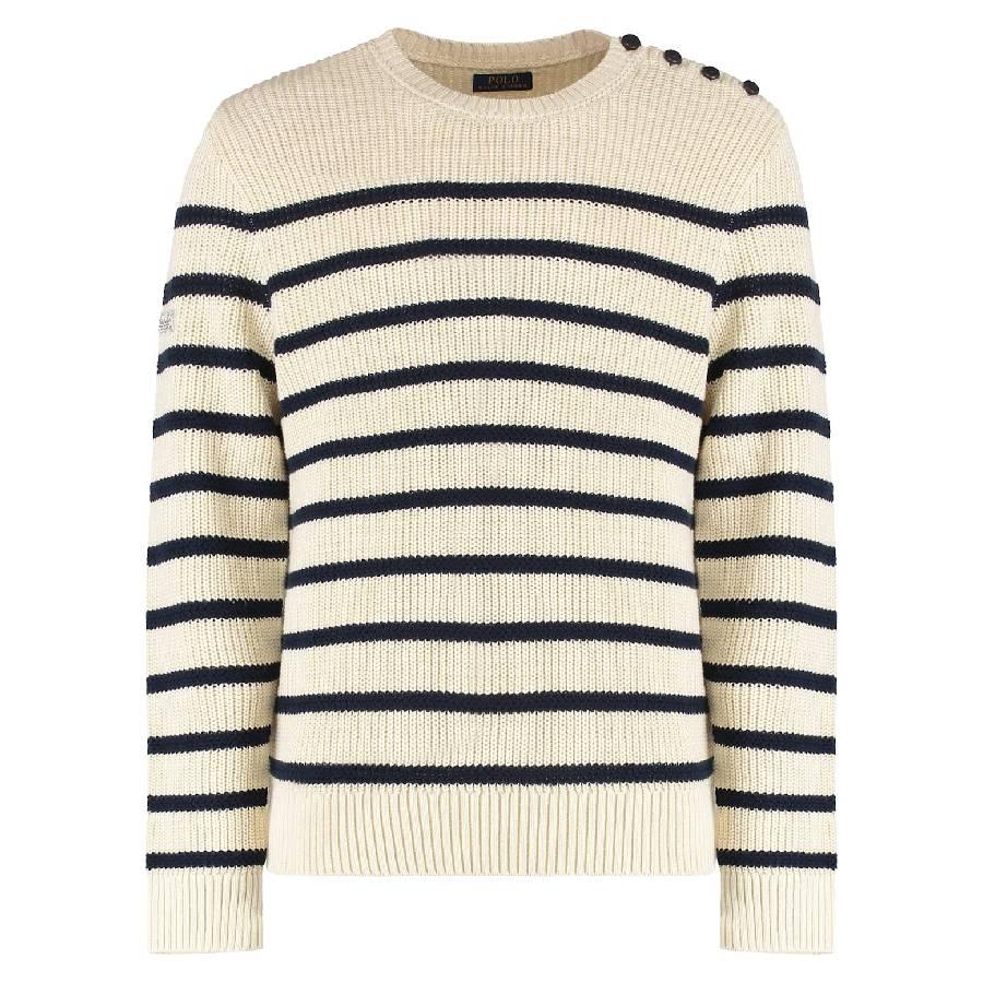 Polo Ralph Lauren Striped Cotton Linen Sweater by POLO RALPH LAUREN
