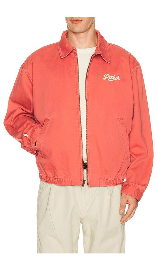 Polo Ralph Lauren Twill Ralph Script Windbreaker Jacket in Red by POLO RALPH LAUREN