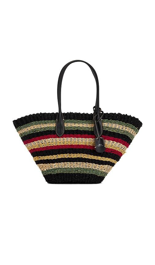 Polo Ralph Lauren Twist Raffia Tote Bag in Brown by POLO RALPH LAUREN