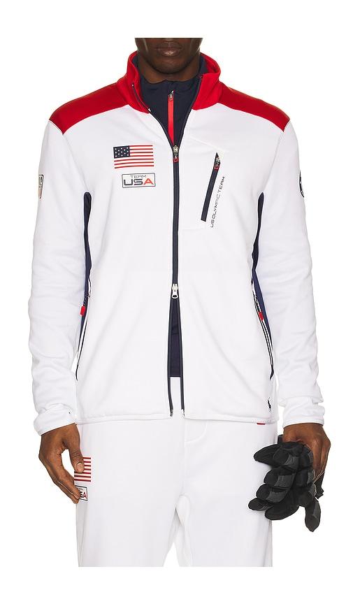 Polo Ralph Lauren Winter Olympics Zip Up Sweatshirt in White by POLO RALPH LAUREN
