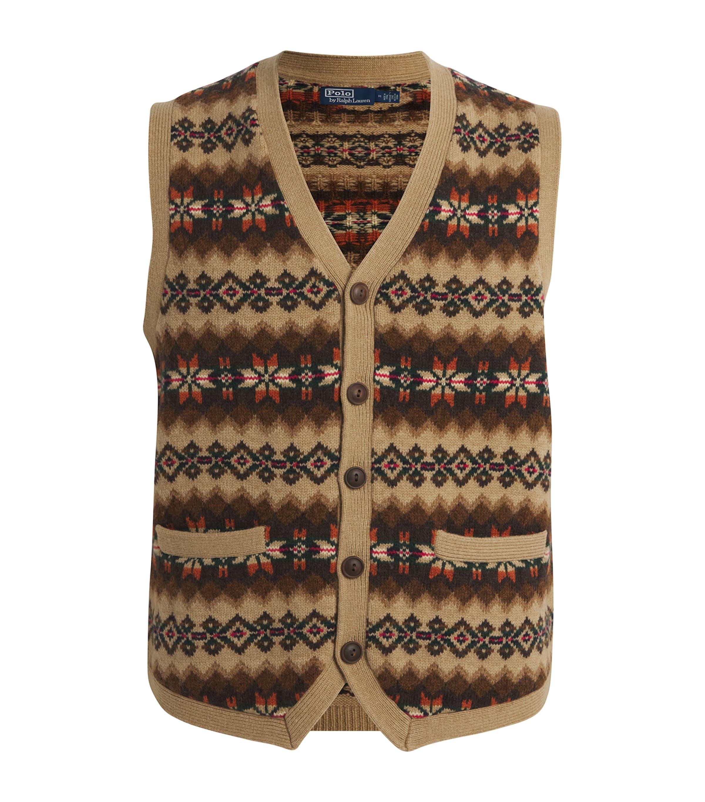 Polo Ralph Lauren Wool Fair Isle Button-Up Vest by POLO RALPH LAUREN