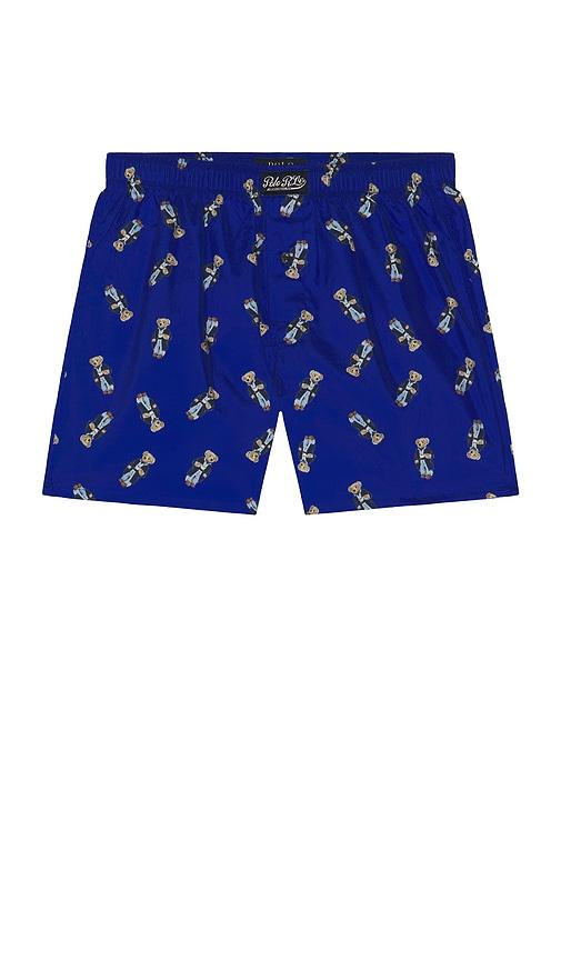 Polo Ralph Lauren Woven Boxer With Bear Print in Blue by POLO RALPH LAUREN
