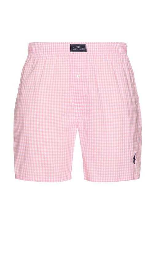 Polo Ralph Lauren Yarn Dyed Woven Boxer in Pink by POLO RALPH LAUREN