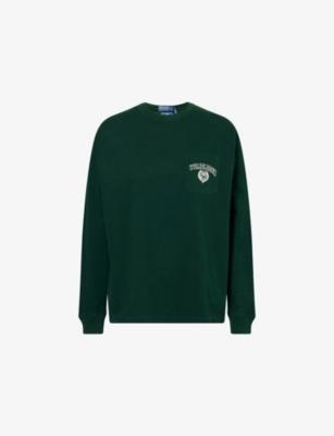 Polo Ralph Lauren x Wimbledon Logo-Print Long-Sleeve Cotton T-Shirt by POLO RALPH LAUREN