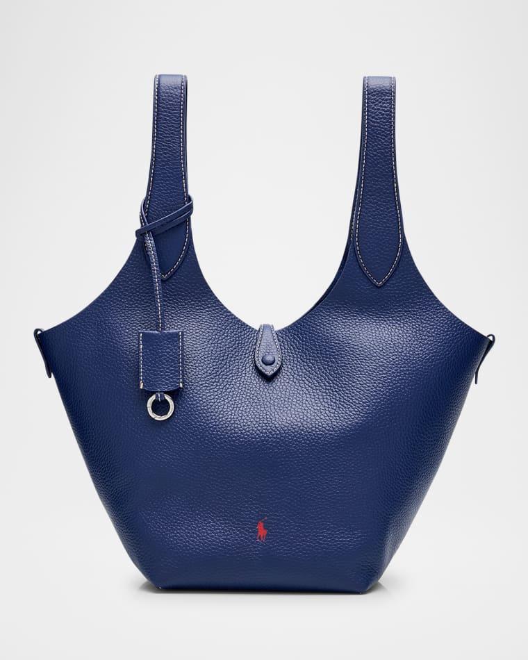 Poly Play Medium Pebbled Leather Tote Bag by POLO RALPH LAUREN Poly Play Medium Pebbled Leather Tote Bag by POLO RALPH LAUREN