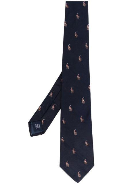 Pony Polo silk tie by POLO RALPH LAUREN