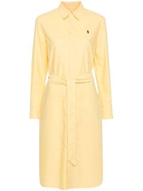 Pony-embroidered cotton shirtdress by POLO RALPH LAUREN