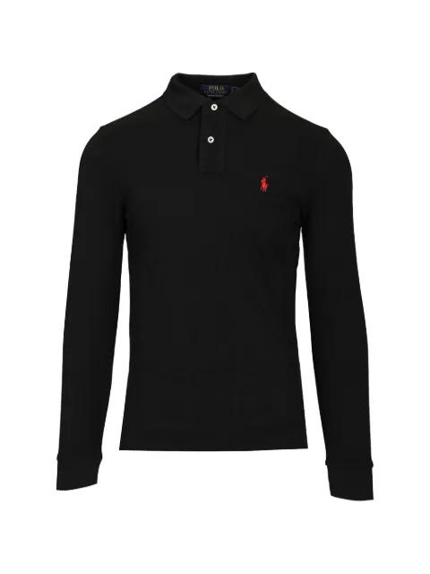 Pony-embroidered long-sleeve polo shirt by POLO RALPH LAUREN