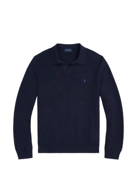 Pony- embroidered polo-collar sweater by POLO RALPH LAUREN
