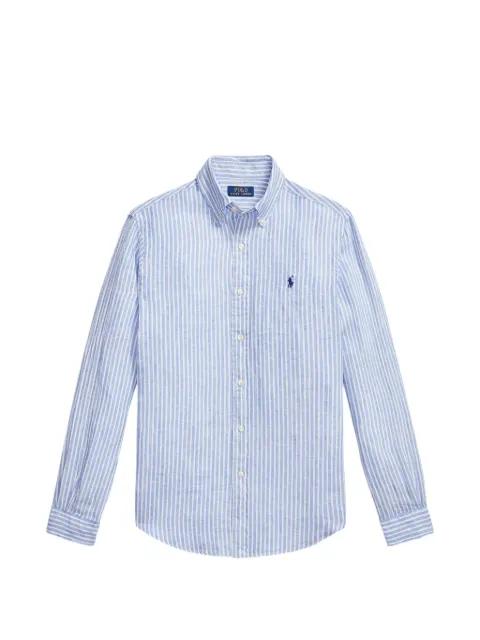 Pony striped linen shirt by POLO RALPH LAUREN