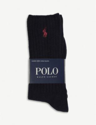 Ribbed cotton-blend socks by POLO RALPH LAUREN