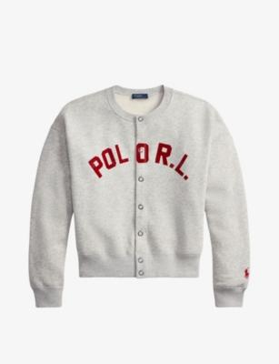 Round-Neck Logo-Embroidered Cotton-Jersey Cardigan by POLO RALPH LAUREN