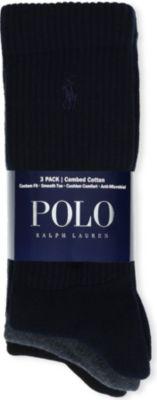 Set of three combed cotton socks by POLO RALPH LAUREN