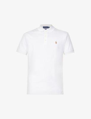 Short-sleeved logo-embroidered custom slim-fit cotton-jersey polo shirt by POLO RALPH LAUREN
