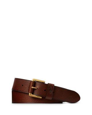 Signature Pony Leather Belt by POLO RALPH LAUREN