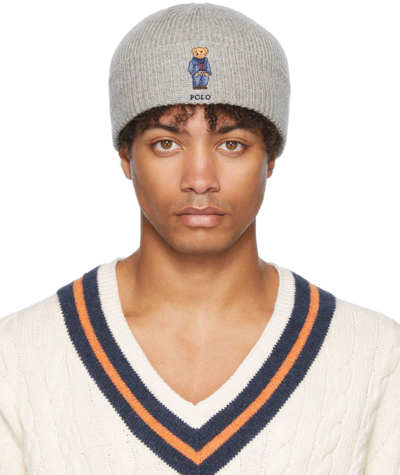 Solid Denim Bear Beanie by POLO RALPH LAUREN