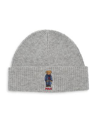 Solid Denim Bear Beanie by POLO RALPH LAUREN