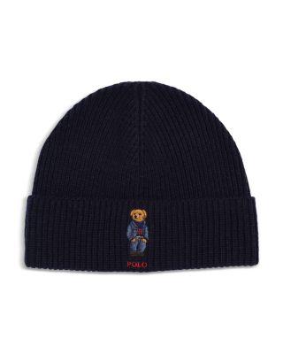 Solid Denim Bear Beanie by POLO RALPH LAUREN