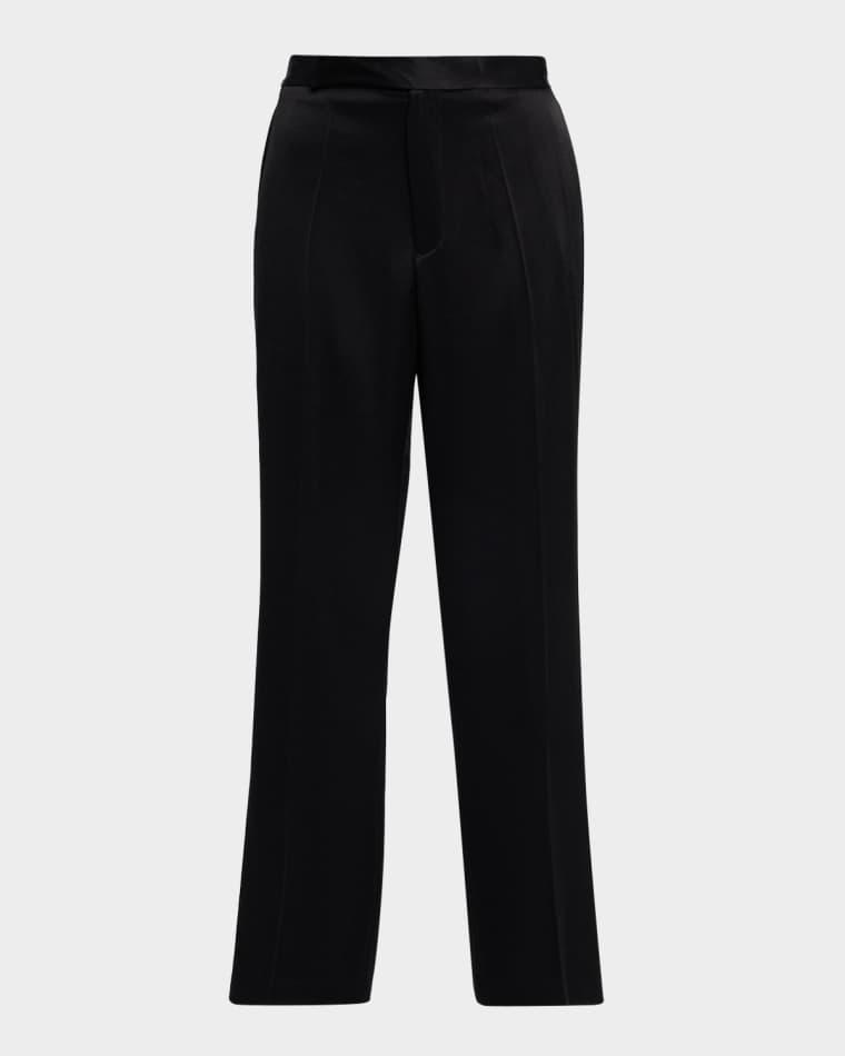 Straight-Leg Crepe Back Satin Pants by POLO RALPH LAUREN