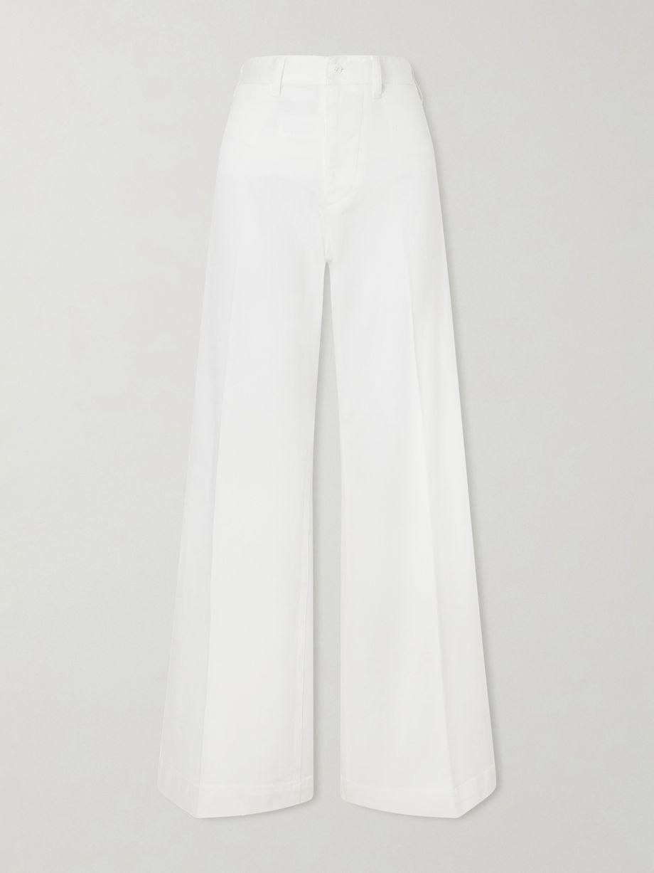 Stretch-cotton twill wide-leg pants by POLO RALPH LAUREN