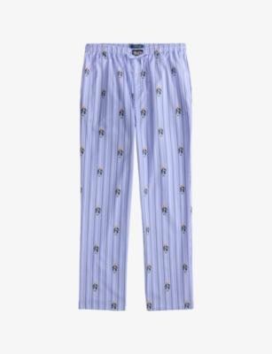 Striped Bear-Embroidered Cotton Pyjama Bottoms by POLO RALPH LAUREN
