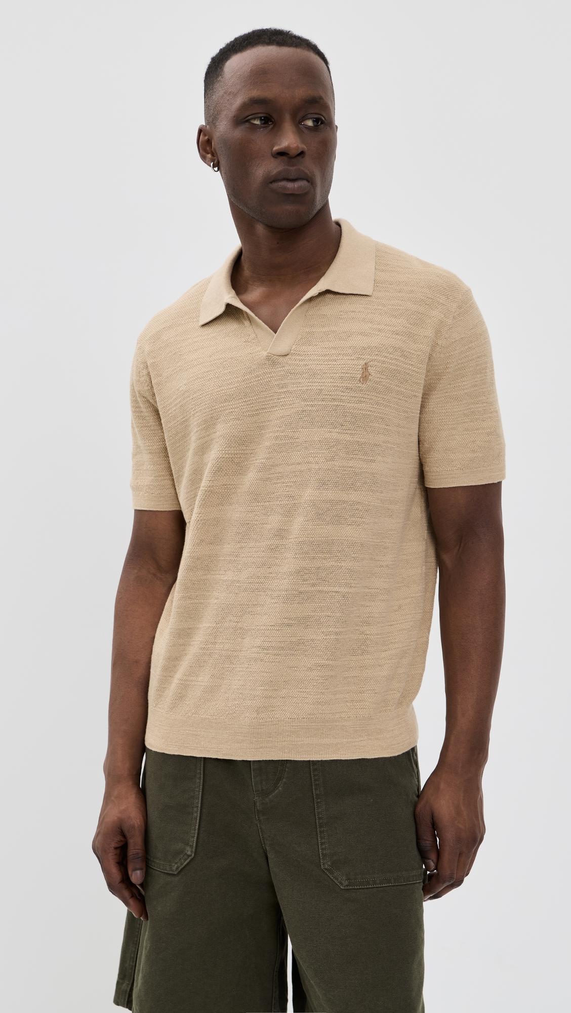 Textured Cotton Polo Shirt by POLO RALPH LAUREN