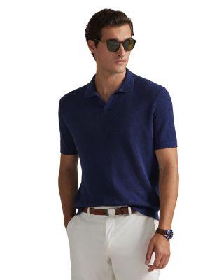 Textured Stretch Linen Blend Polo by POLO RALPH LAUREN