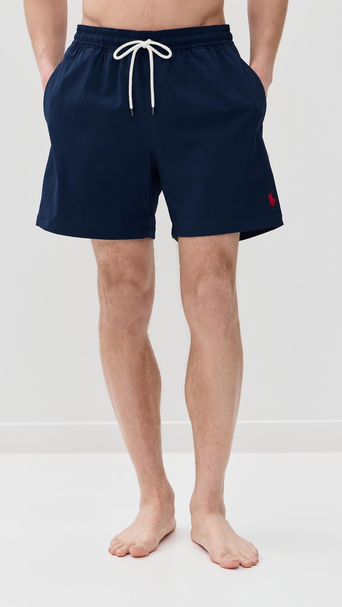 Traveler Solid Swim Trunks 6" by POLO RALPH LAUREN